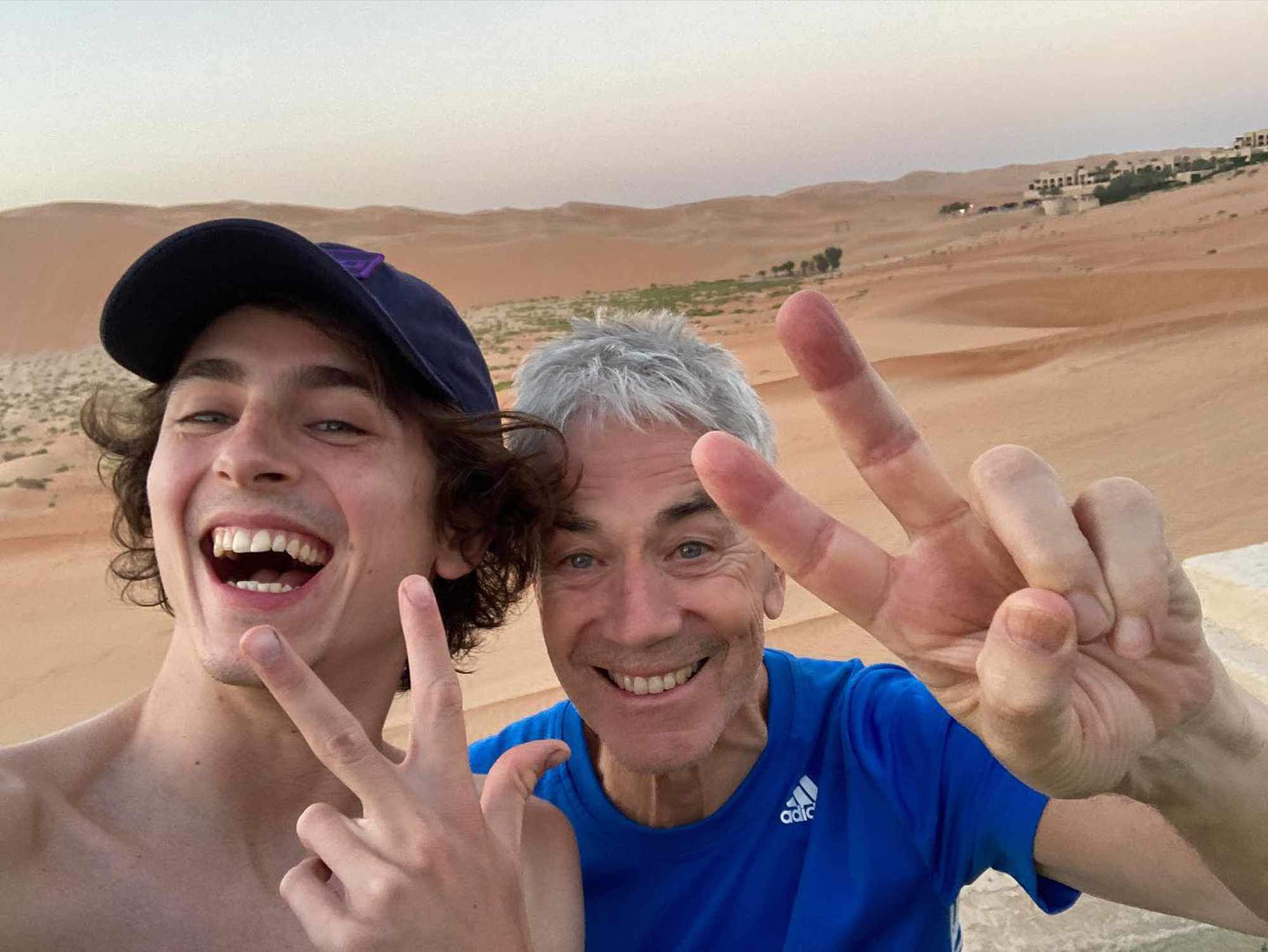 Timothee Chalamet and his dad Marc Chalamet. 