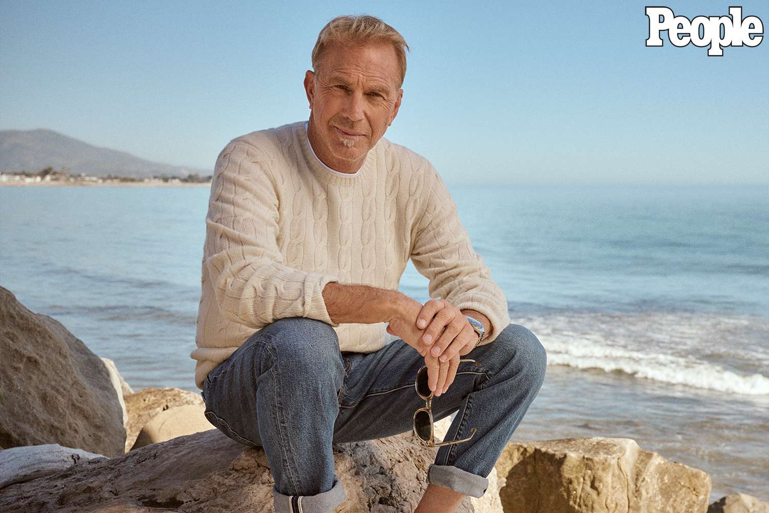 Kevin Costner photographed at home in Carpinteria, CA on April 10, 2024.