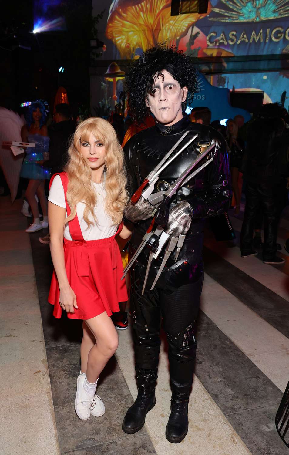 enna Dewan and Steve Kazee attend the Annual Casamigos Halloween Party on October 27, 2023 in Los Angeles, California