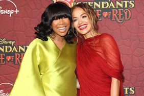 Brandy Norwood and Rita Ora attend the premiere of Disney's "Descendants: The Rise Of Red" at Walt Disney Studios on July 10, 2024 in Burbank, California.