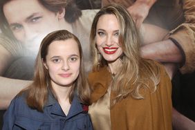 Vivienne Jolie-Pitt and Angelina Jolie attend the opening night of "The Outsiders"
