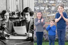 Princess Margaret and Future Queen of England Princess Elizabeth Charlotte, Louis, and George applauding the NHS