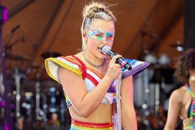 Jojo Siwa performs onstage at LA Pride in the Park concert held at Los Angeles State Historic Park on June 8, 2024 in Los Angeles, California. 