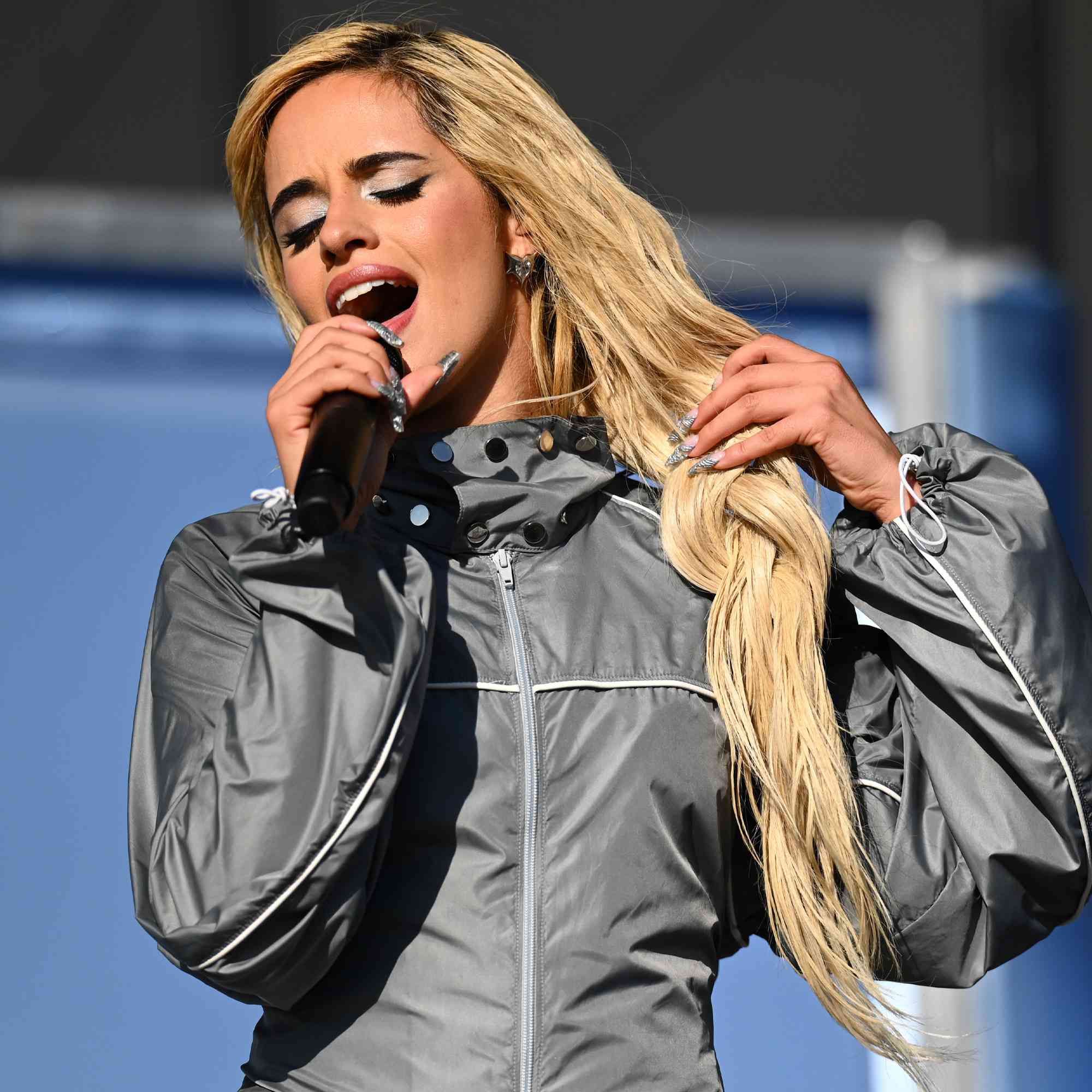 Camila Cabello performs on stage during day four of Glastonbury Festival 2024