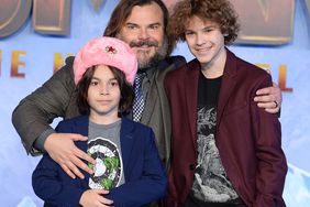 Thomas Black, Jack Black and Samuel Black at the 'Jumanji: The Next Level' film premiere on December 9, 2019.