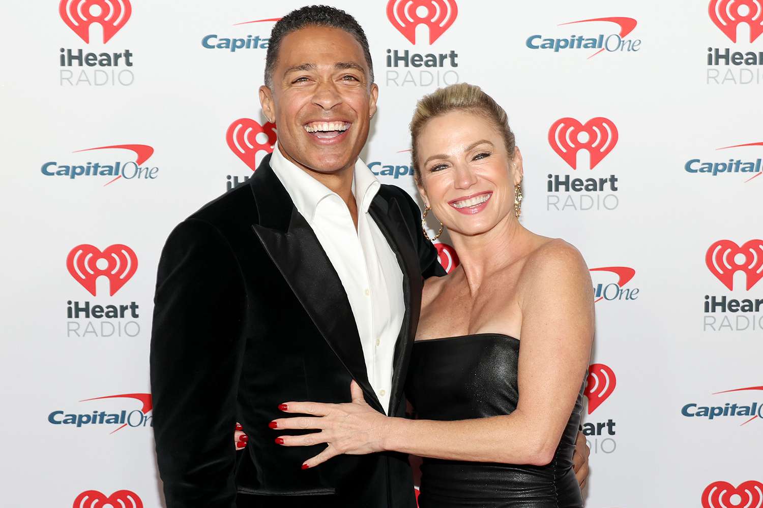 T.J. Holmes and Amy Robach attend iHeartRadio 102.7 KIIS FM's Jingle Ball 2023 Presented by Capital One at The Kia Forum on December 01, 2023 in Los Angeles, California.