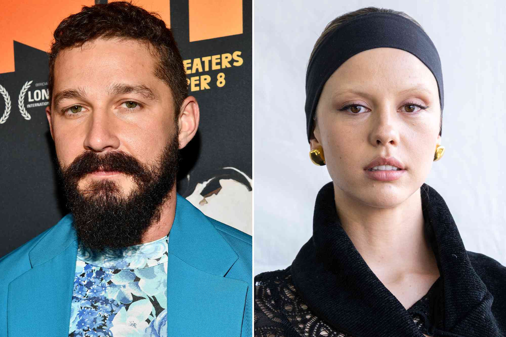 Shia LaBeouf. ; Mia Goth attends the 2023 Film Independent Spirit Awards on March 04, 2023.