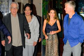 Robert De Niro and Tiffany Chen depart after his 80th birthday celebration at Locanda Verde, Alec Baldwin and Hilaria Baldwin 