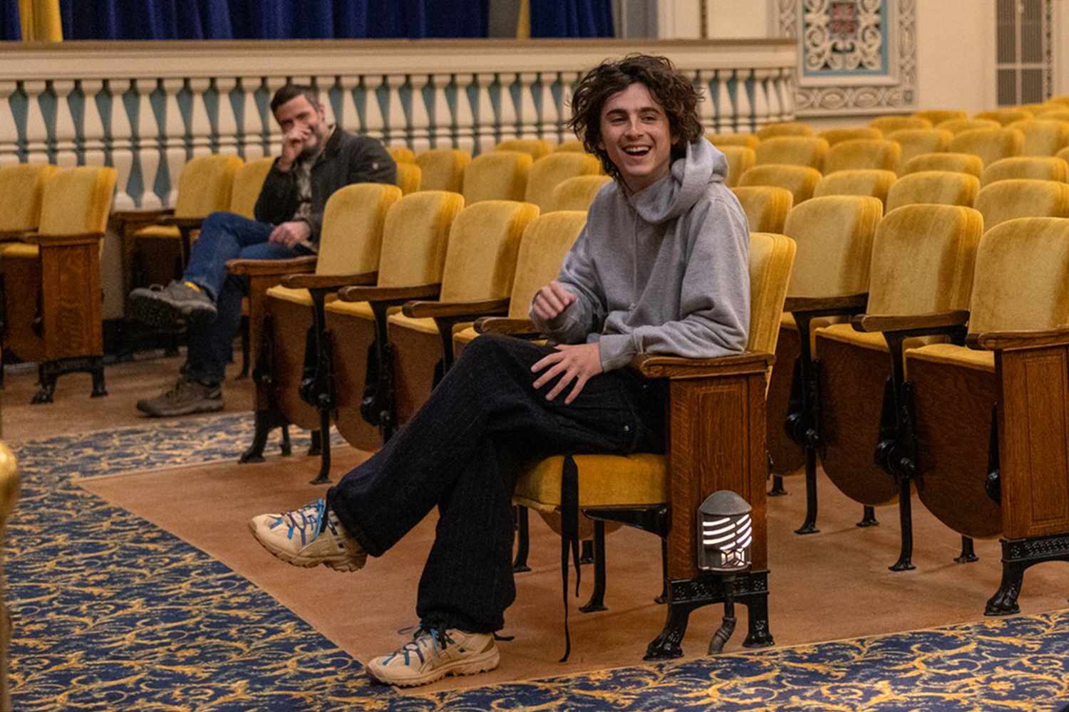 Timothee Chalamet Visits Bob Dylan's Hometown and a Local High School Acting Class as He Prepares to Play Singer