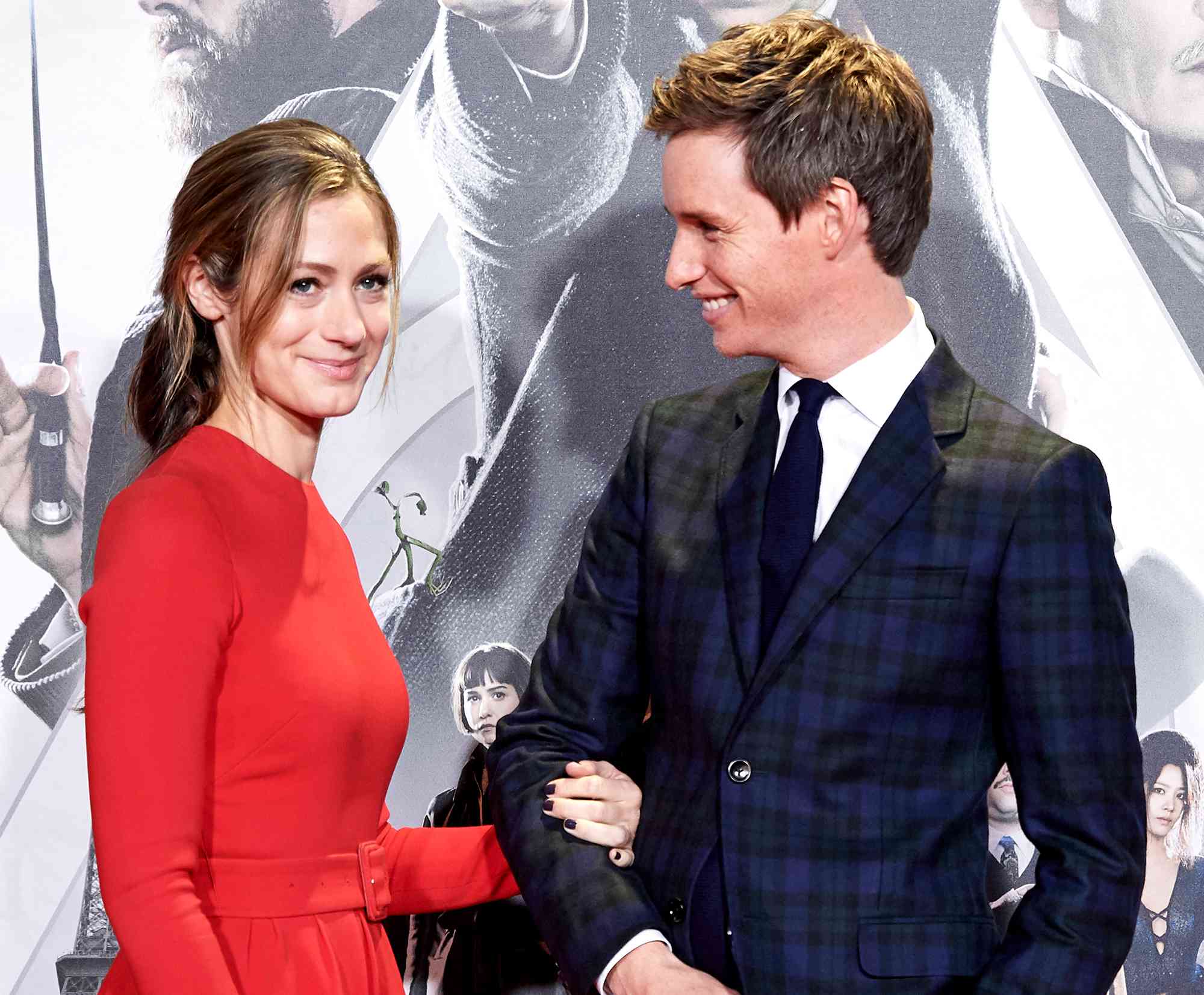 Eddie Redmayne and wife Hannah Bagshawe attend 'Animales Fantasticos: Los Crimenes De Grindelwald' (Fantastic Beasts: The Crimes of Grindelwald) premiere at the Kinepolis cinema on November 15, 2018 in Madrid, Spain