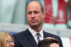 Britain's Prince William, Prince of Wales attends the UEFA Euro 2024 Group C football match between Denmark and England at the Frankfurt Arena in Frankfurt am Main on June 20, 2024.