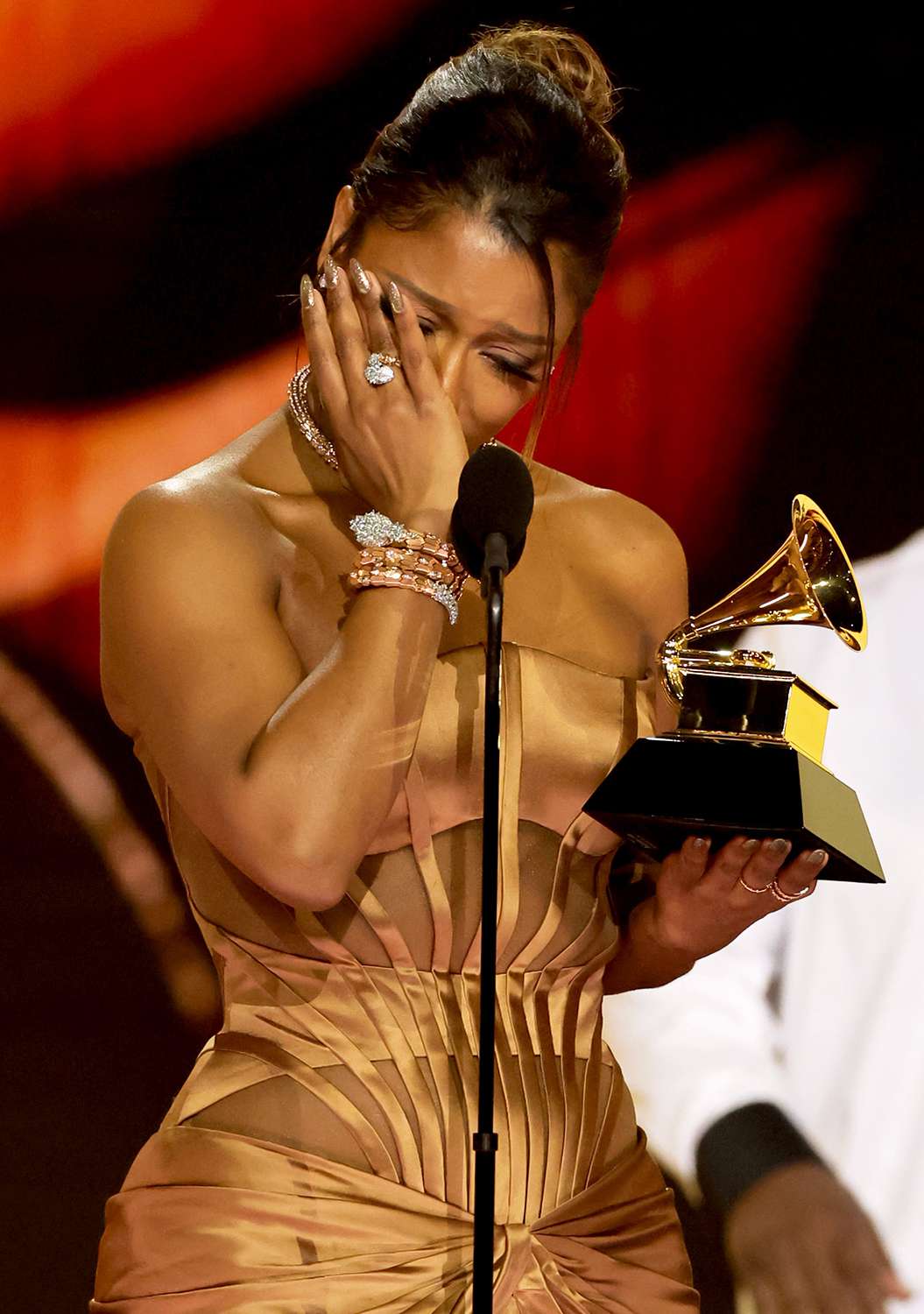 Victoria Monet accepts the Best New Artist award onstage during the 66th GRAMMY Awards at Crypto.com Arena on February 04, 2024 in Los Angeles, California.