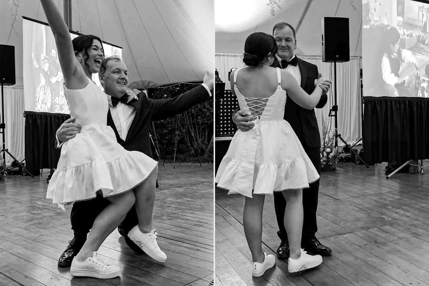 Father and Daughter Recreate Their Old Dance Class Choreography at Wedding Reception 