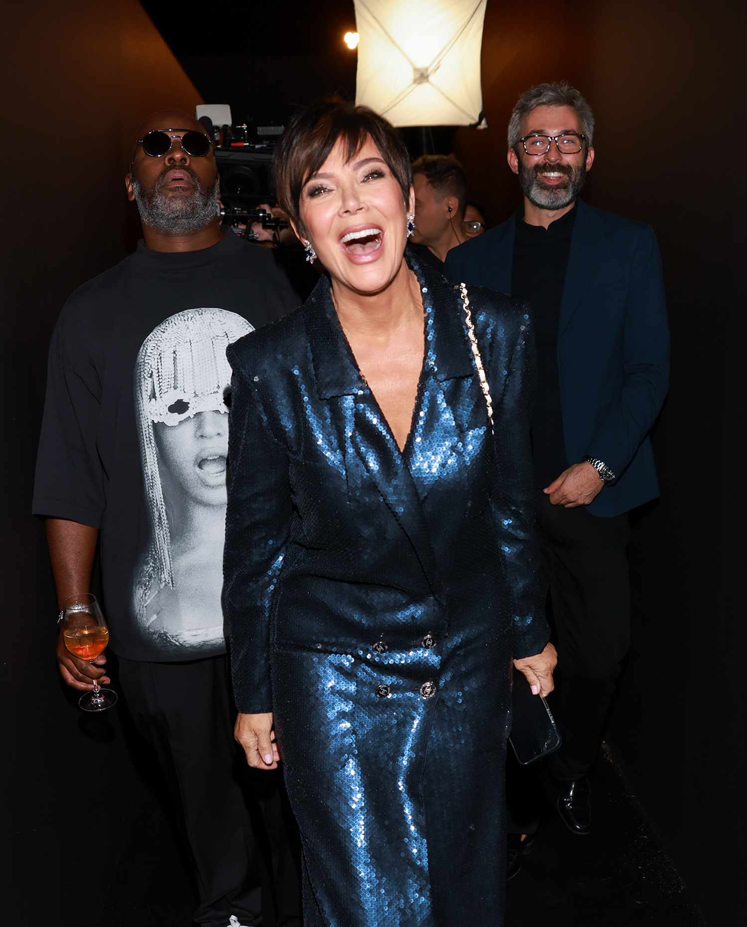 Kris Jenner photographed at Paris Fashion Week