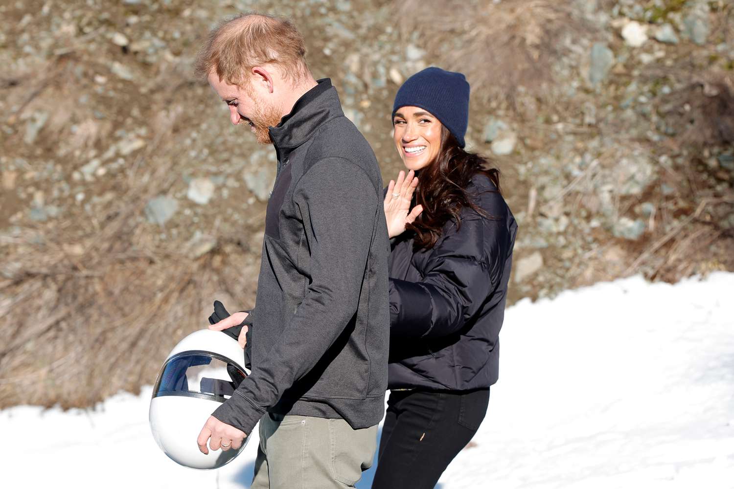 Prince Harry, Duke of Sussex and Meghan, Duchess of Sussex attend Invictus Games Vancouver Whistlers 2025's One Year To Go Winter Training Camp on February 15, 2024