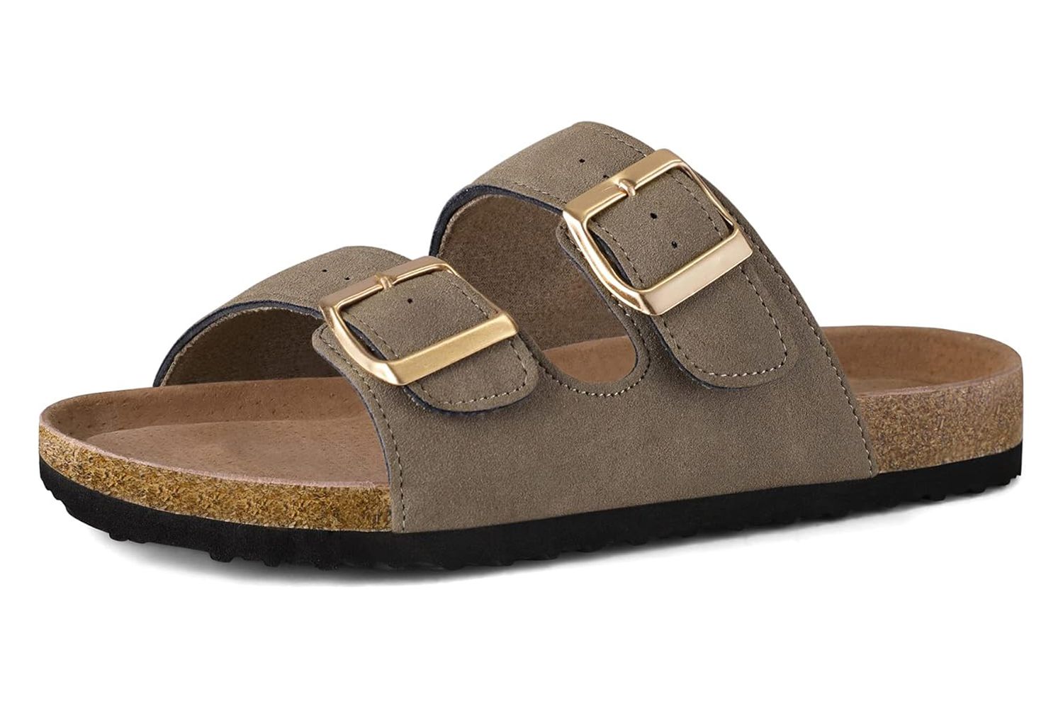 mysoft Flat Sandals Cork Footbed Slides