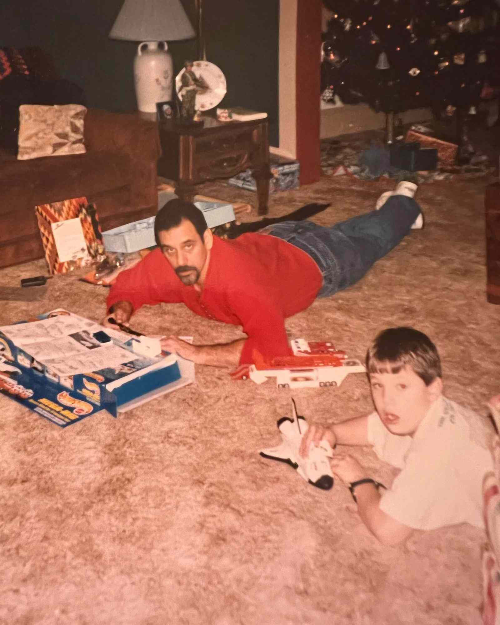 Luke Combs and his dad Chester Combs.