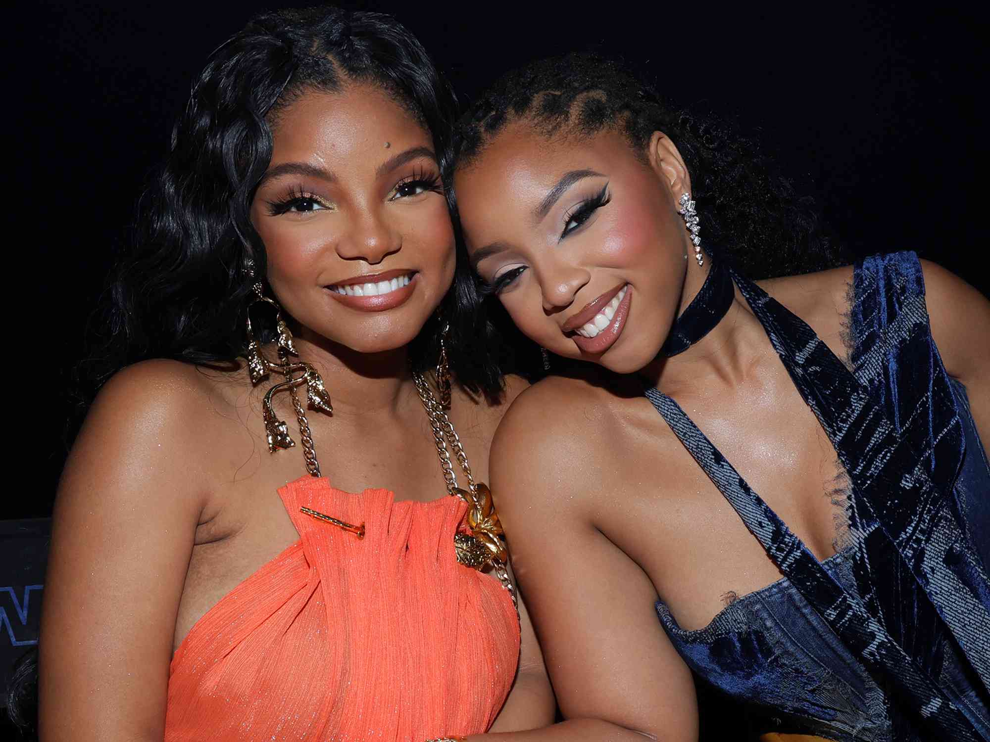 Halle Bailey and Chloe Bailey at the 2023 MTV Video Music Awards.