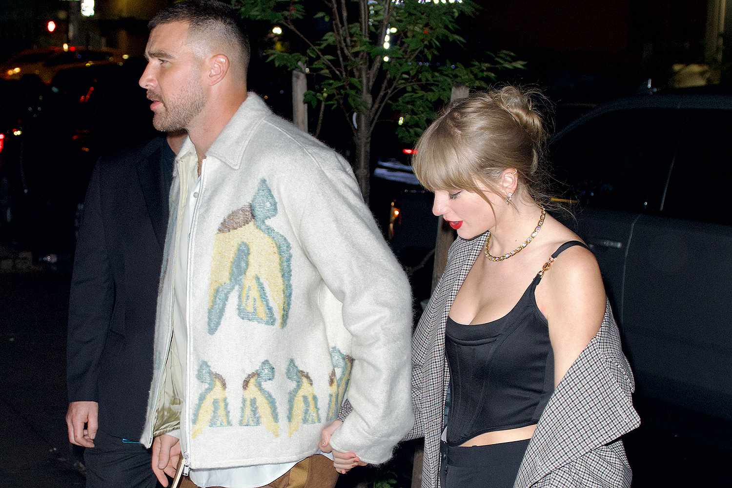 Taylor Swift And Travis Kelce Arrive at The SNL AfterParty In Catch Steakhouse In NYC