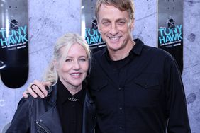 Catherine Goodman and Tony Hawk attend the Los Angeles premiere of HBO Max's "Tony Hawk: Until The Wheels Fall Off" at The Bungalow on March 30, 2022 in Santa Monica, California