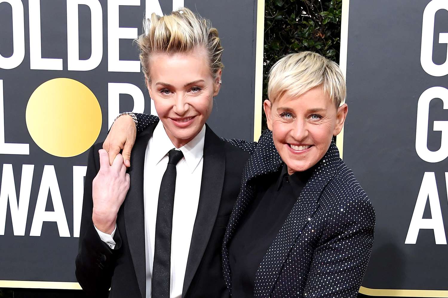 Portia de Rossi and Ellen DeGeneres arrives at the 77th Annual Golden Globe Awards attends the 77th Annual Golden Globe Awards at The Beverly Hilton Hotel on January 05, 2020 in Beverly Hills, California