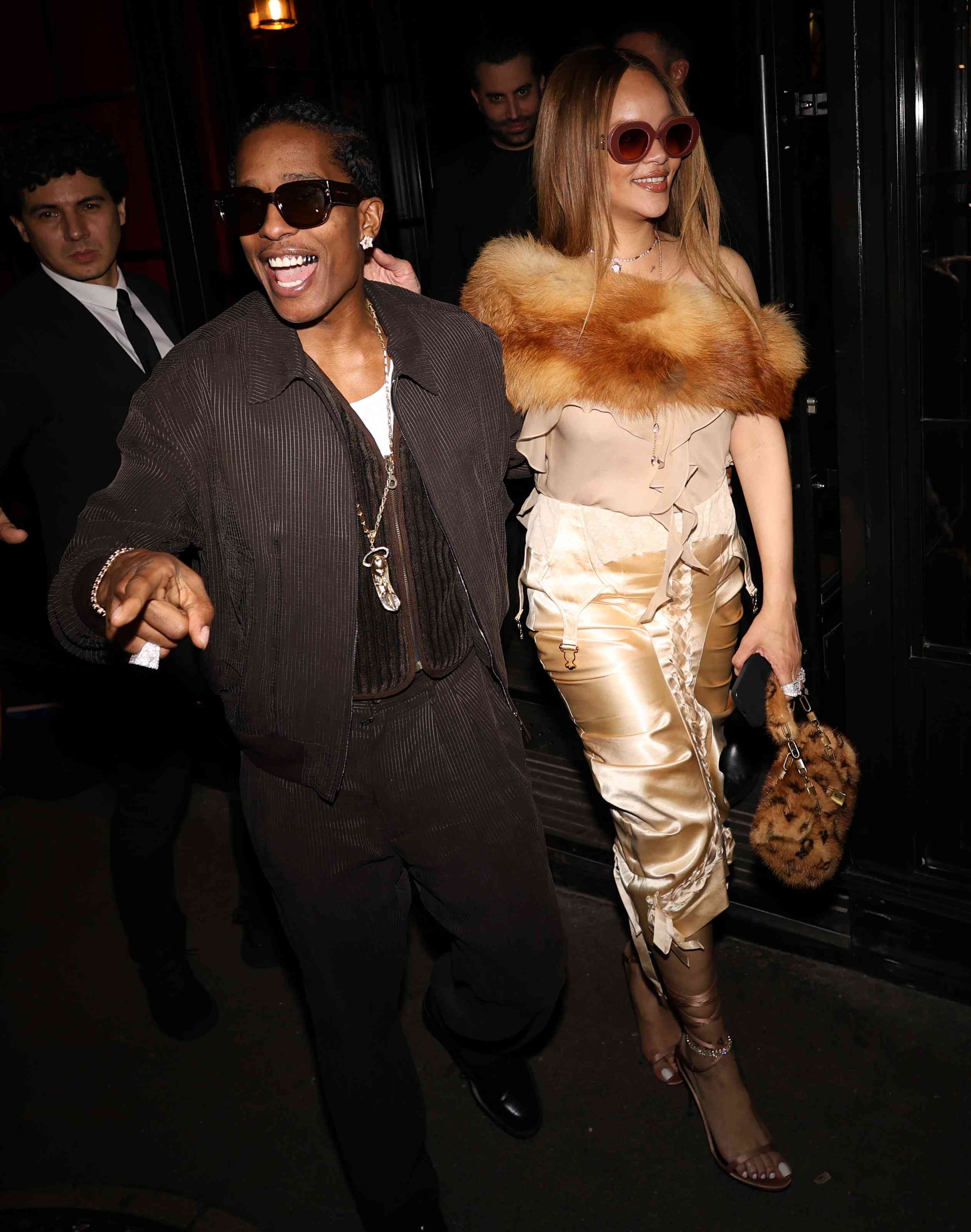 Rihanna and ASAP Rocky valentine's day dinner paris 02 14 24