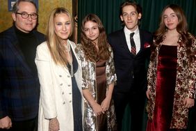 Matthew Broderick, Sarah Jessica Parker, Tabitha Hodge Broderick, James Wilkie Broderick, and Marion Loretta Elwell Broderick at the opening night of the new musical "Some Like It Hot!" on Broadway on December 11, 2022. 