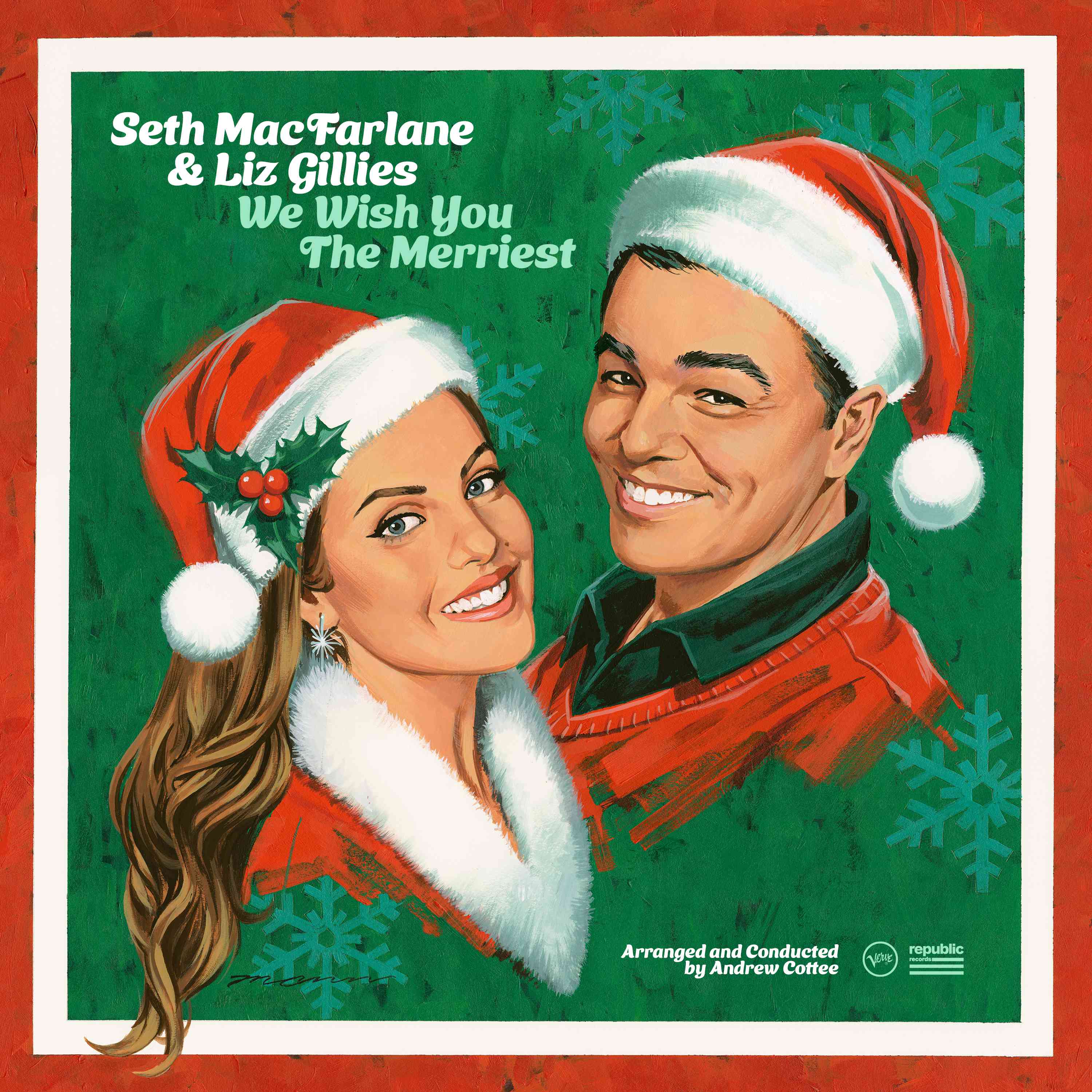 Holiday christmas albums Seth McFarlane and Liz Gillies we wish you the merriest