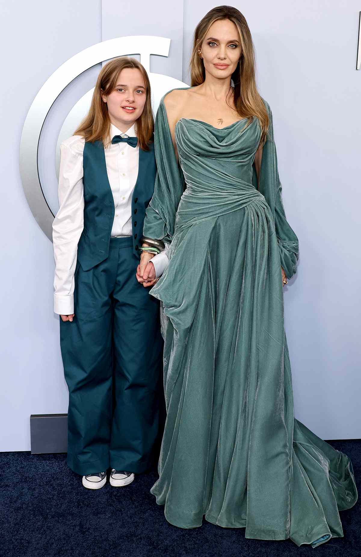 Vivienne Jolie-Pittand Angelina Jolie attend the 77th Annual Tony Awards at David H. Koch Theater at Lincoln Center on June 16, 2024 in New York City.