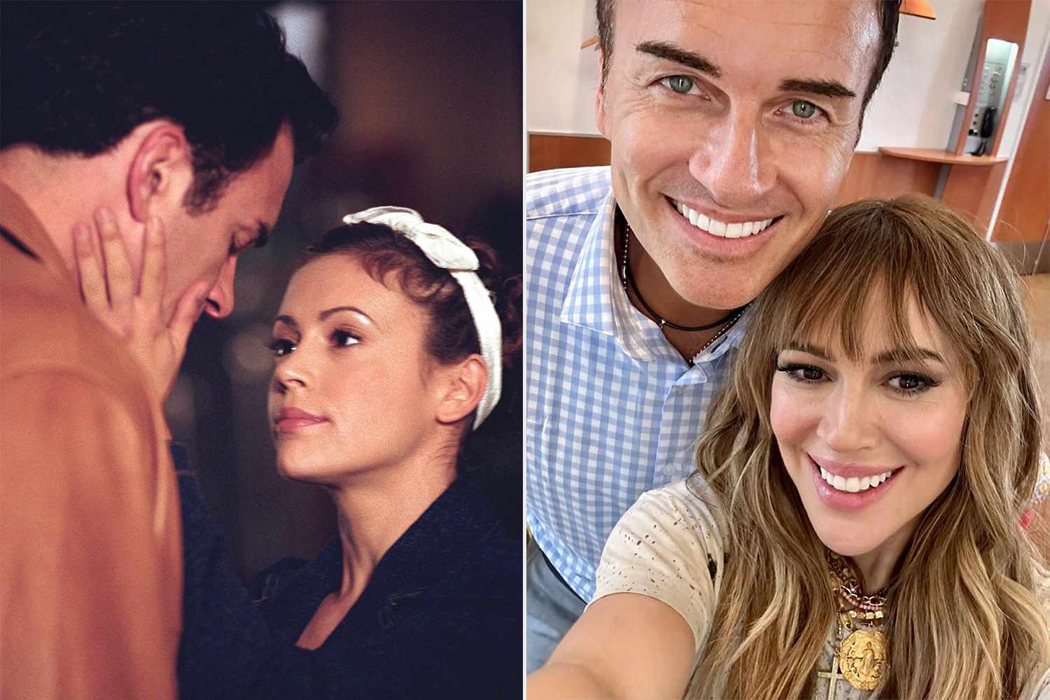 Alyssa Milano and Julian McMahon Have a âCharmedâ Reunion: âJust a Couple of Palsâ