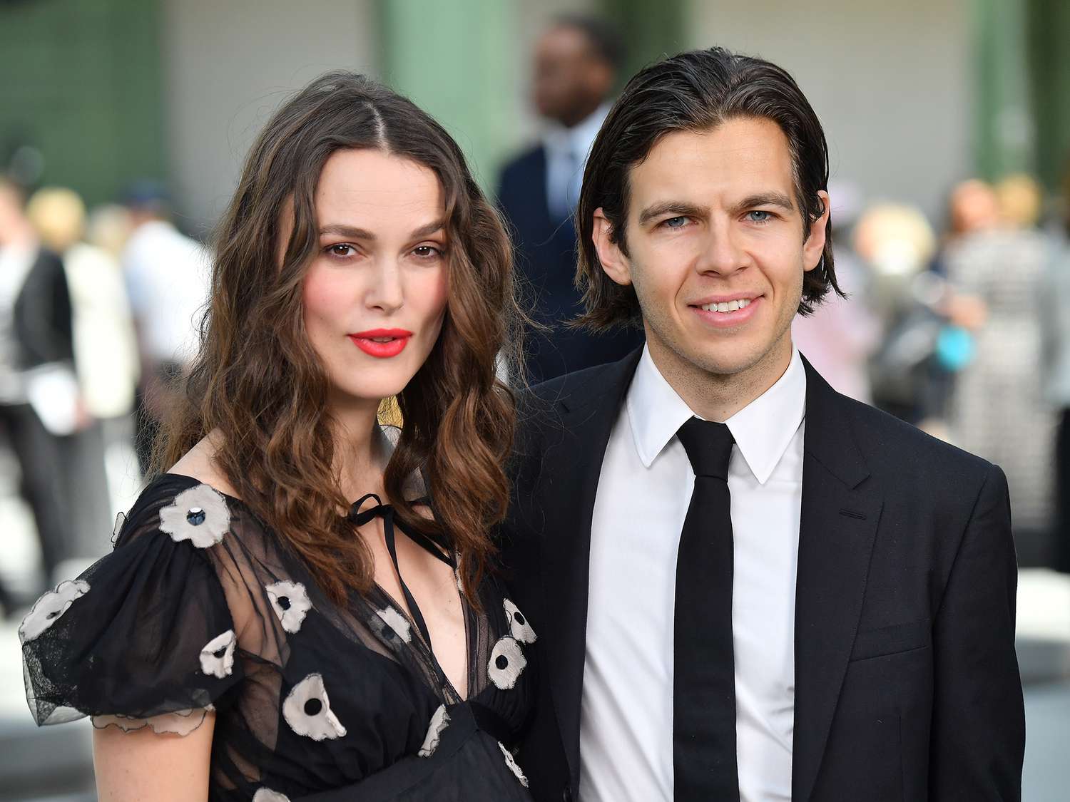 Keira Knightley and James Righton attend the Chanel Cruise Collection 2020 : Photocall At Grand Palais on May 03, 2019 in Paris, France