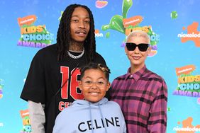 Wiz Khalifa, Sebastian Taylor Thomaz, Amber Rose arrives at the Nickelodeon's 2023 Kids' Choice Awards at Microsoft Theater on March 04, 2023