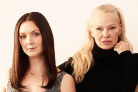  (L-R) Kate Gersten, Billie Lourd, Pamela Anderson, Brenda Song, Jamie Lee Curtis, Kiernan Shipka and Gia Coppola of 'The Last Showgirl' pose in the Getty Images Portrait Studio Presented by IMDb and IMDbPro during the Toronto International Film Festival at InterContinental Toronto Centre on September 06, 2024 in Toronto, Ontario