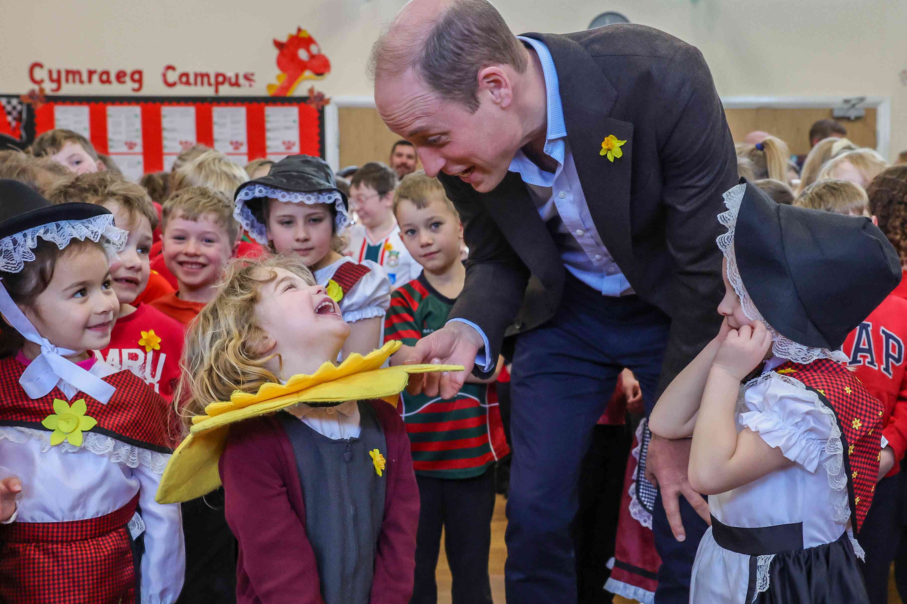 Prince william prince of wales wrexham 03 01 24 all saints school