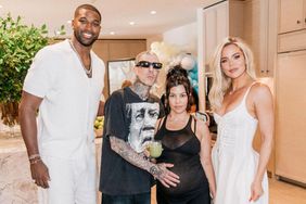 KhloÃ© Kardashian and Tristan Thompson Pose Together with Pregnant Kourtney Kardashian at Son's Birthday