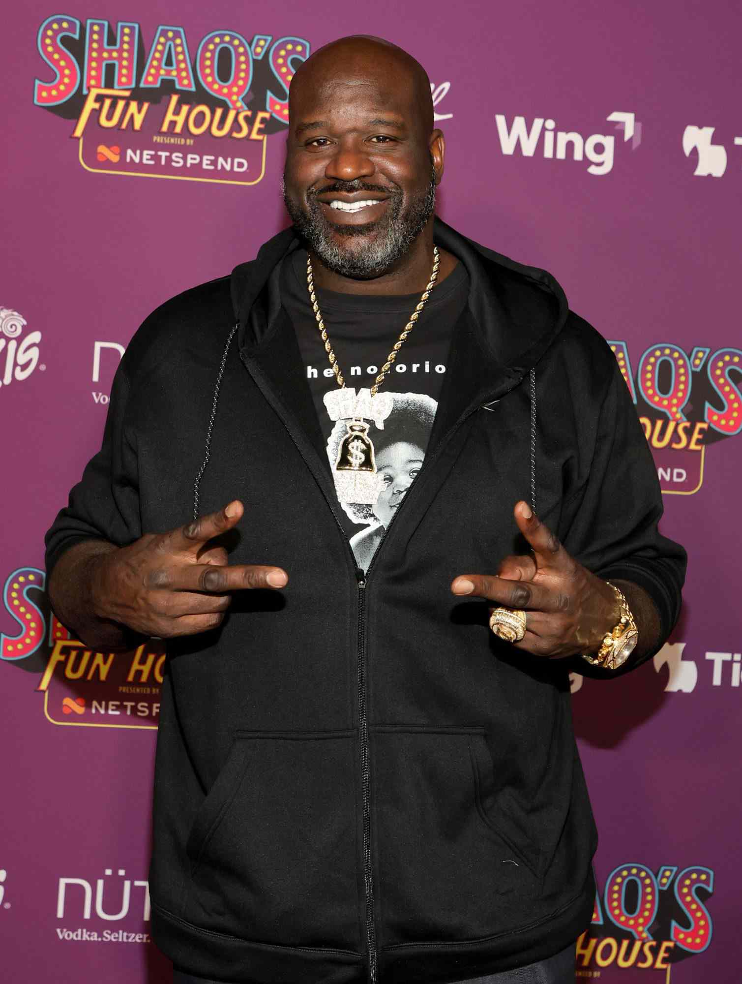 SCOTTSDALE, ARIZONA - FEBRUARY 10: Shaquille O'Neal attends Shaq's Fun House Big Game Weekend at Talking Stick Resort on February 10, 2023 in Scottsdale, Arizona. (Photo by Ethan Miller/Getty Images)