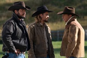 YELLOWSTONE, from left: Cole Hauser, Luke Grimes, Kevin Costner