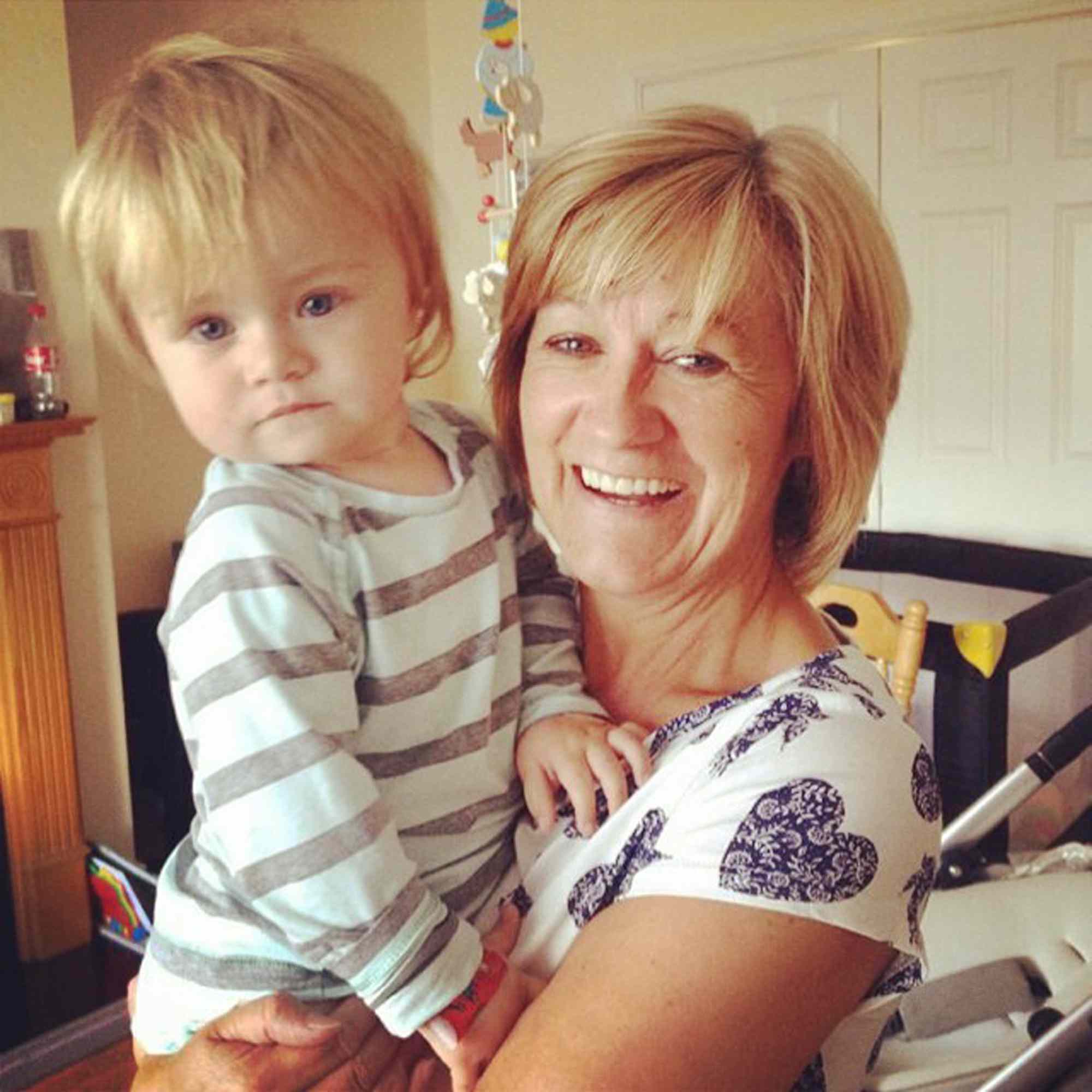 Maura Gallagher with her grandson Theo. 