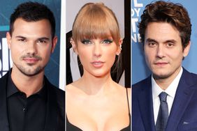 Taylor Lautner arriving at the 2022 CMT Music Awards, broadcasting LIVE from Nashville on Monday, April 11 (8:00-11:00 PM LIVE ET/delayed PT) on the CBS Television Network, and streaming live and on demand on Paramount+*. (Photo by Dillon Sherlock/CBS via Getty Images); Taylor Swift attends the MTV Europe Music Awards 2022 held at PSD Bank Dome on November 13, 2022 in Duesseldorf, Germany. (Photo by Kevin Mazur/WireImage); John Mayer attends Cool Comedy Hot Cuisine: A Tribute to Bob Saget at Beverly Wilshire, A Four Seasons Hotel on September 21, 2022 in Beverly Hills, California. (Photo by Matt Winkelmeyer/Getty Images)