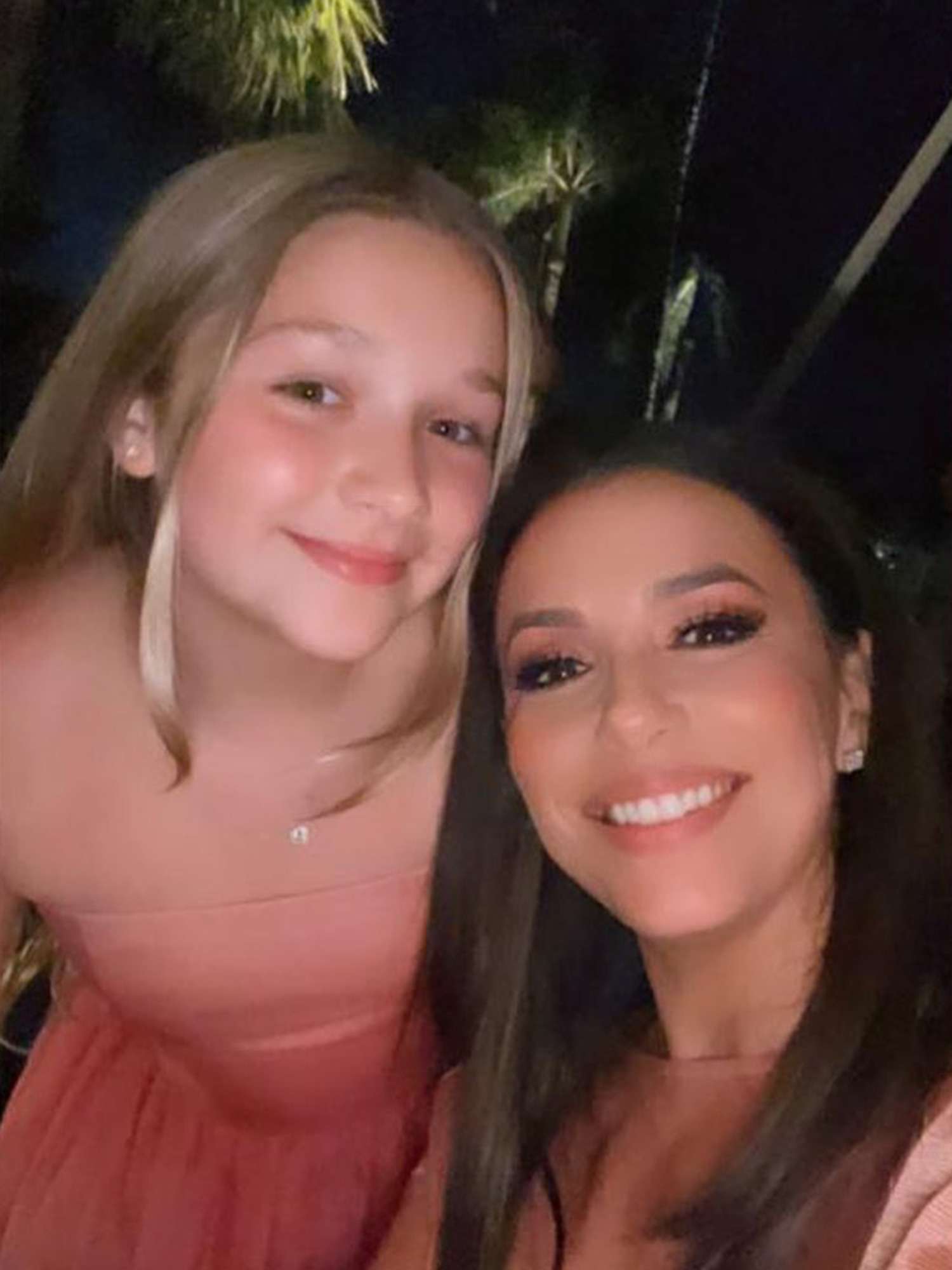 Harper Seven Beckham with her godmother, Eva Longoria