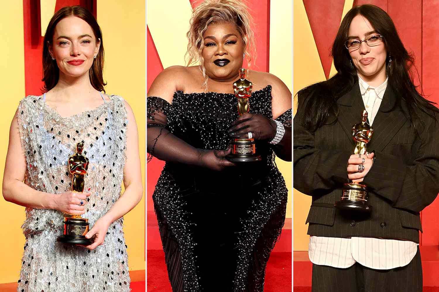 Emma Stone, DaVine-Joy Randolph, Billie Eilish at the Vanity Fair Oscars Party 