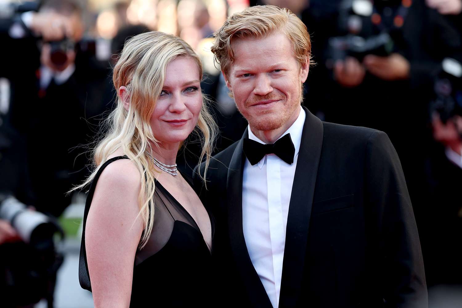 Kirsten Dunst and Jesse Plemons attend the "Kinds Of Kindness" Red Carpet at the 77th annual Cannes Film Festival at 