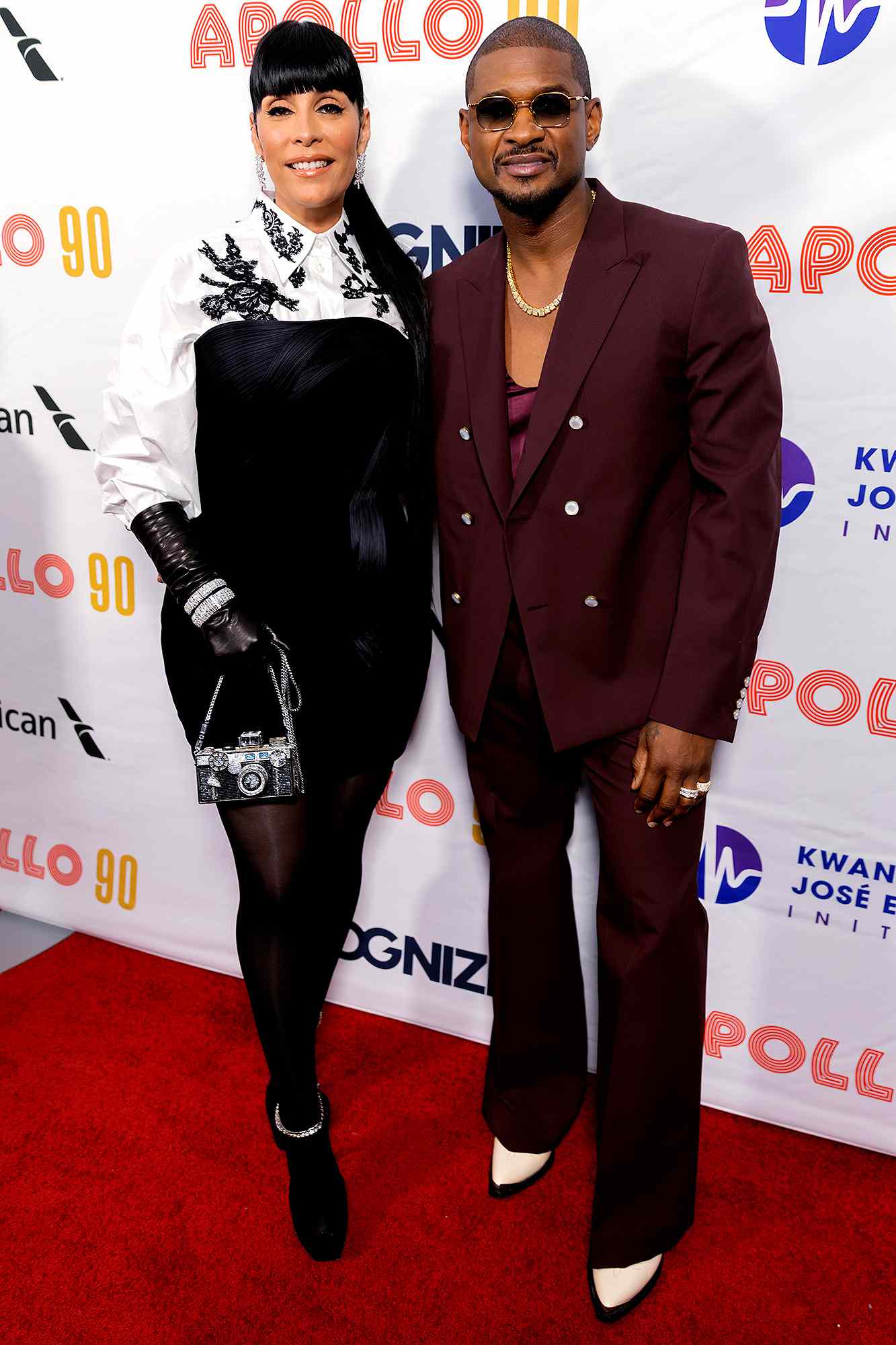 Jennifer Goicoechea and Usher attend the 2024 Apollo Theater Spring Benefit 