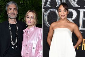 Taika Waititi, left, and Rita Ora arrive at the Chanel 13th annual pre-Oscar Awards Dinner; Tessa Thompson at the world premiere of Marvel Studios Black Panther: Wakanda Forever