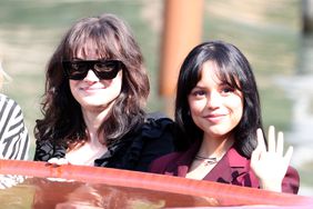 Winona Ryder and Jenna Ortega are seen at the arrivals to the photocall of "Beetlejuice, Beetlejuice" during the 81st Venice International Film Festival on August 28, 2024 at the pier of the Palazzo del Casino in Venice, Italy