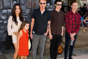 Billy Bob Thornton with his girlfriend Connie Angland, and children The Los Angeles Premiere of 'Puss in Boots' 