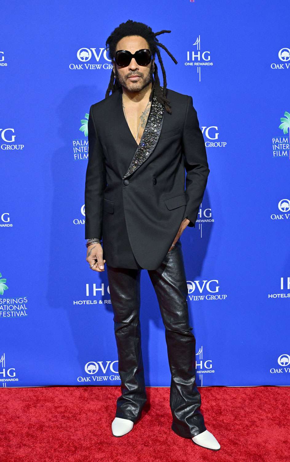 Lenny Kravitz attends the 2024 Palm Springs International Film Festival Film Awards at Palm Springs Convention Center on January 04, 2024 in Palm Springs, California.