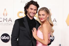 Chase Stokes and Kelsea Ballerini at The 57th Annual CMA Awards at Bridgestone Arena in Nashville, Tennessee on November 8, 2023.