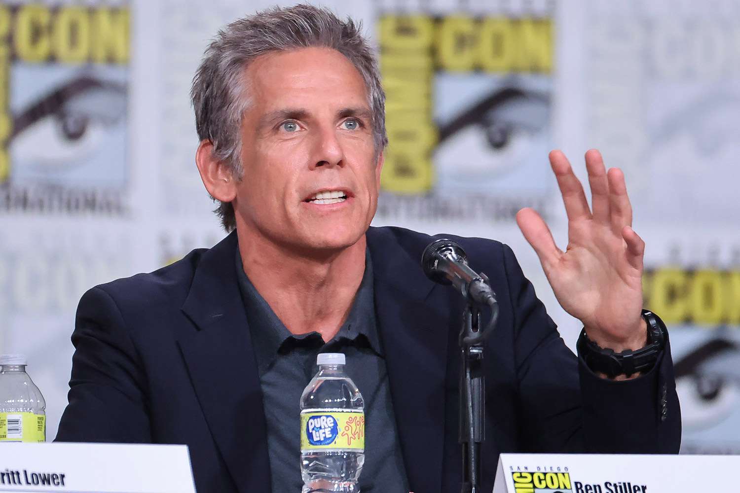 SAN DIEGO, CALIFORNIA - JULY 21: Ben Stiller speaks onstage at the Inside "Severence" Panel during 2022 Comic-Con International: San Diego at San Diego Convention Center on July 21, 2022 in San Diego, California. (Photo by Amy Sussman/Getty Images)