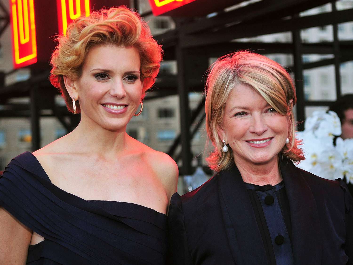 Alexis Stewart (L) and Martha Stewart attend the launch party for "Whatever Martha" at the Empire Hotel Roof Deck on September 10, 2008 in New York City. (Photo by Brian Killian/WireImage)